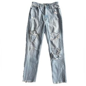 Abercrombie & Fitch Annie Distressed High Rise Girlfriend Jeans Size 25/0R
